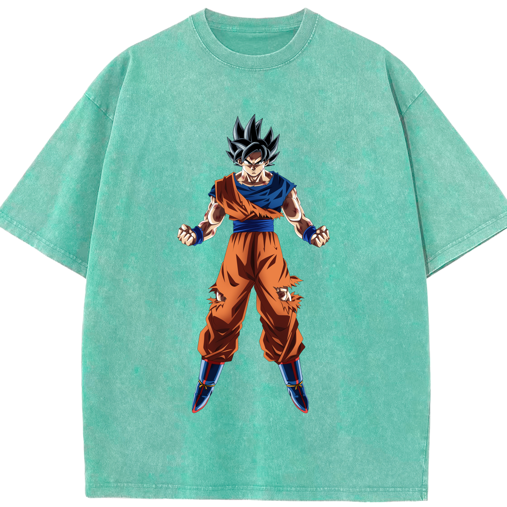 （画像用） ドラゴンボール 孫悟空（そん ごくう）Son Goku カカロット DRAGON BALL Kakarotto 綿100% ヴィンテージ風 半袖Tシャツ（フロントプリント）